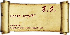 Berzi Ottó névjegykártya